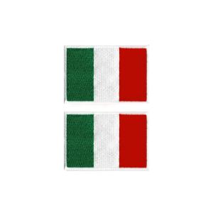 イタリア 国旗 ワッペン 2S 2枚 アイロン接着の詳細画像1