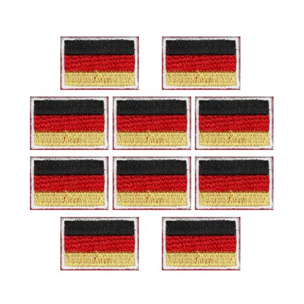 小さいサイズ ドイツ ミニ 国旗 ワッペン SSS 10枚 アイロン接着