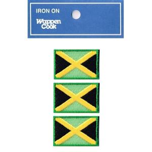 ジャマイカ国旗 ワッペン SS 3枚 ミニ アイロン接着｜markers-patch