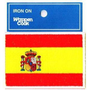 スペイン 国旗 ワッペン M アイロン接着