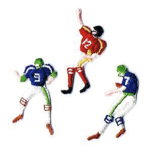 入園 入学 マスク用 小さいサイズ ミニ 刺繍 ワッペン アップリケ アメフト 3Pセット