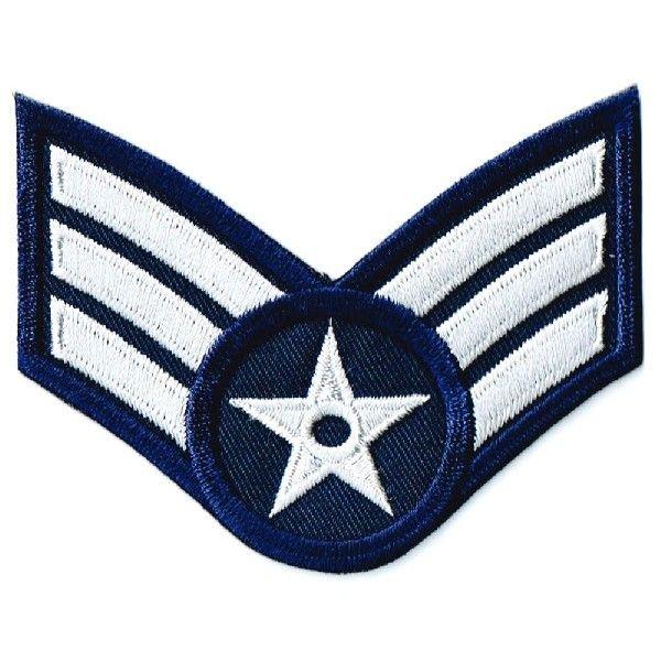 アイロン接着 刺繍 ワッペン ミリタリーパッチ USAF 米空軍 伍長 オリジナル ブランド Wap...