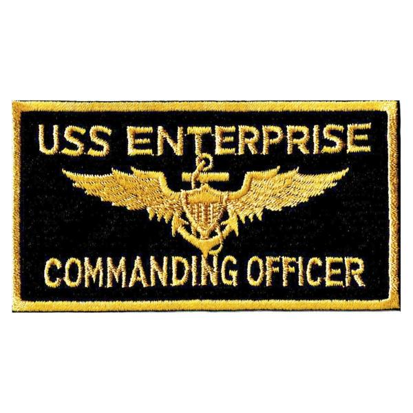 トップガン 刺繍 ミリタリーワッペン NAVY 米海軍 USS ENTERPRISE 角 アイロン接...