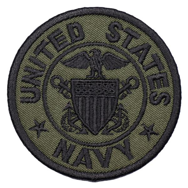 TOP GUN アイロン接着 サバゲー 刺繍 ミリタリーワッペン アメリカ 海軍士官 NAVY ラウ...