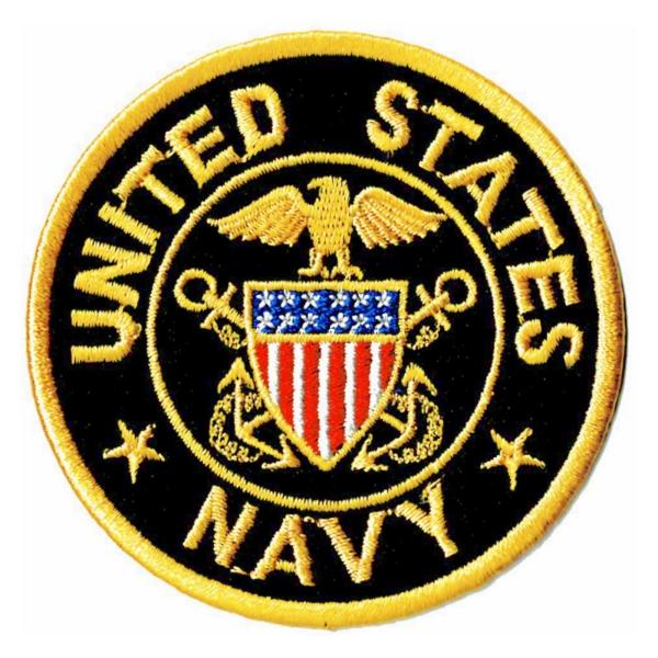 アイロン接着 サバゲー ミリタリー 刺繍 ワッペン 米海軍 士官 エンブレム M ブランド Wapp...