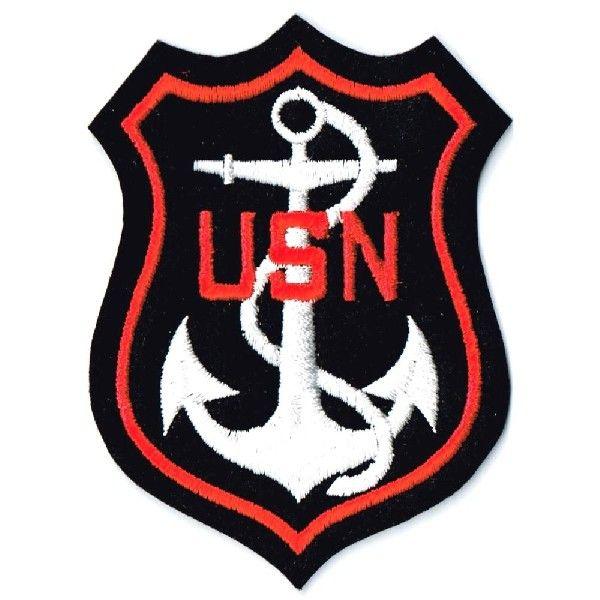 ミリタリーワッペン 米海軍USNイカリ アイロン接着