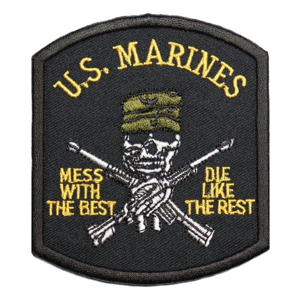 サバゲー 装備 タクティカル ミリタリー ワッペン USMC スカル パッチ アイロン接着