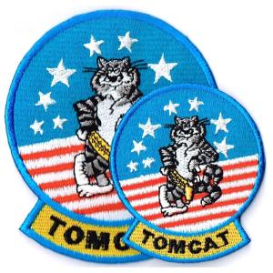 TOP GUN トップガン アメリカ海軍 NAVY ミリタリーパッチ TOMCAT マスコット ワッペン MS2Pセット MA1 フライトジャケット 革ジャン 戦闘服｜markers-patch