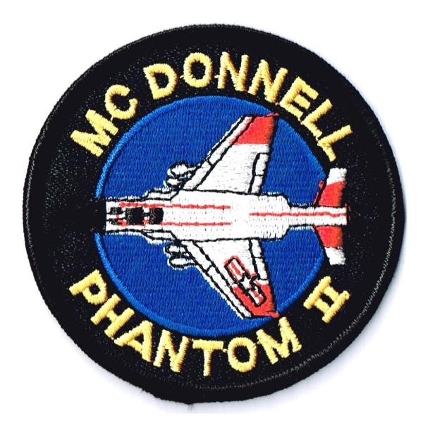 お疲れ様 ありがとう ミリタリーワッペン USAF F-4 ファントム 丸型フルカラー