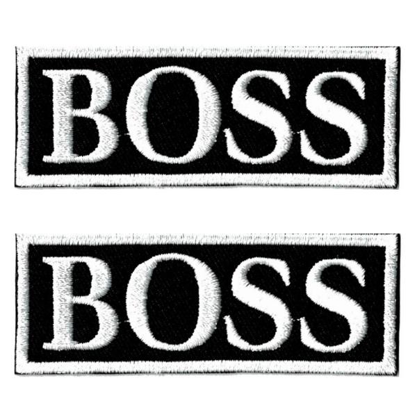 刺繍 ワッペン  アイロン接着 サバゲー ミリタリー アメリカン雑貨 エンブレム BOSS 2Pセッ...