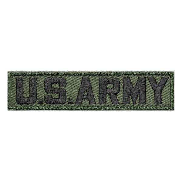アイロン接着 サバゲー タクティカル 刺繍 ミリタリー ワッペン ARMY タブ OD オリジナル ...