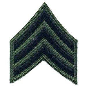 ミリタリーパッチ 軍曹 ワッペン OD　