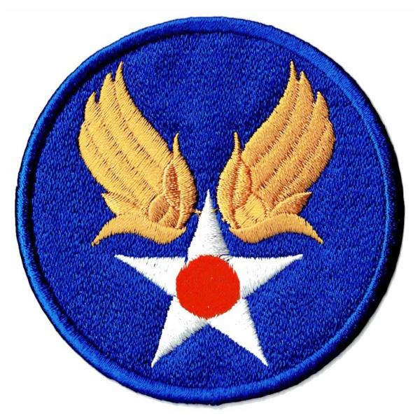USAF 刺繍 ミリタリーワッペン 旧陸軍航空隊 ラウンド アイロン接着 561 おしゃれ オリジナ...