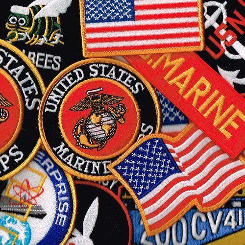 福袋 刺繍 ワッペン ミリタリーパッチ 米海兵隊 多目お任せ 8点セット アメリカン雑貨 アイロン接...