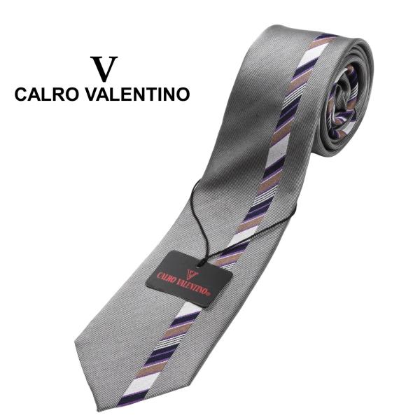 CALRO VALENTINO カルロバレンチノ ブランド ネクタイ パネル柄 大剣幅 約7cm ス...