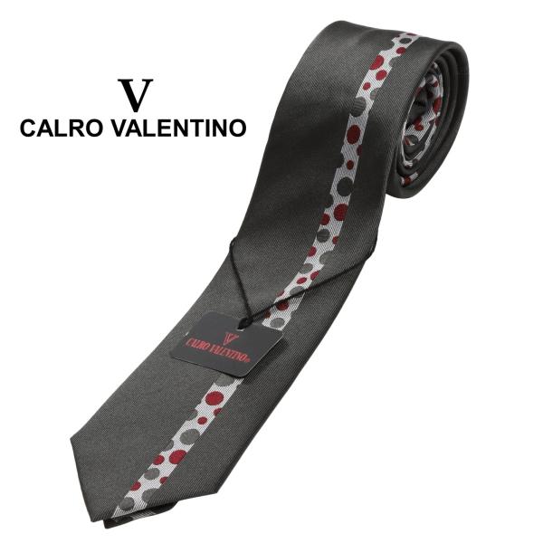CALRO VALENTINO カルロバレンチノ ブランド ネクタイ パネル柄 大剣幅 約7cm ス...