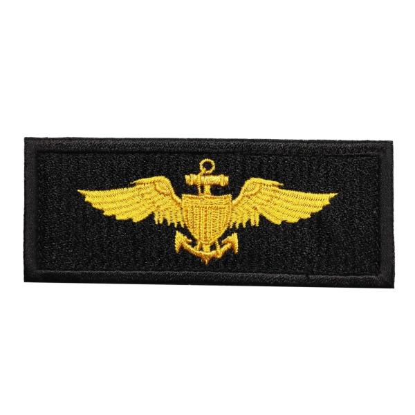 面ファスナー ベルクロ パッチ メス無し 刺繍 ミリタリーワッペン アメリカ海軍 NAVY 海軍章 ...