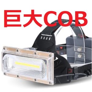 LED ヘッドライト 充電式 明るい 最強ルーメン キャンプ 頭 ヘルメット 釣り 作業 夜間 巨大COB セット H