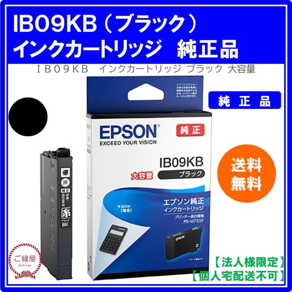 【法人様限定】エプソン インクカートリッジ ブラック 大容量 IB09KB　国内純正品 1個