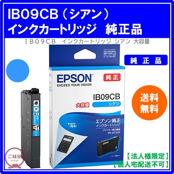 【法人様限定】エプソン インクカートリッジ シアン 大容量 IB09CB　国内純正品 1個