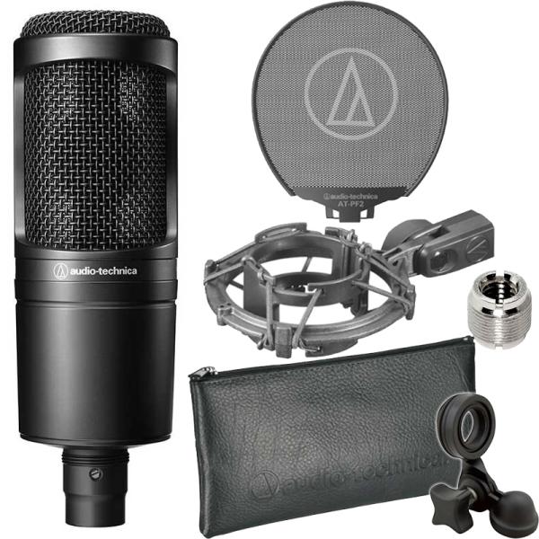 audio-technica AT2020 + AT8458a + AT-PF2 セット　コンデンサ...