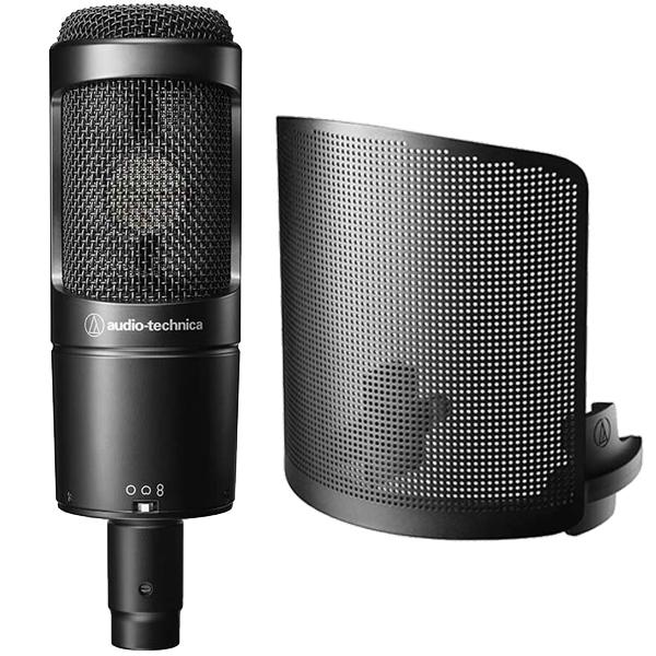 audio-technica AT2050 + ポップフィルター AT8175 セット　コンデンサー...