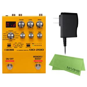 BOSS OD-200 + 純正ACアダプター PSA-100S2 + マークスオリジナルクロス セ...
