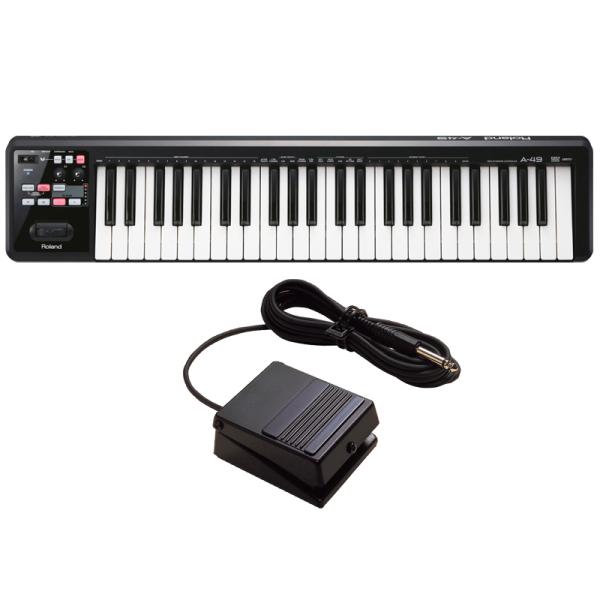 Roland A-49 ブラック [A-49-BK] +スイッチペダル DP-2 セット　MIDIコ...