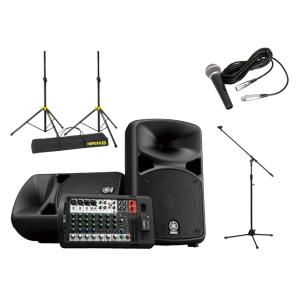 【HERCULES スピーカースタンド+マイクセット付】YAMAHA STAGEPAS 600BT ...