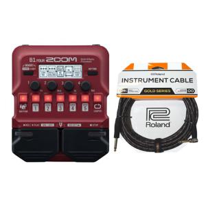 ZOOM B1 FOUR + Rolandケーブル セット　ベースエフェクター