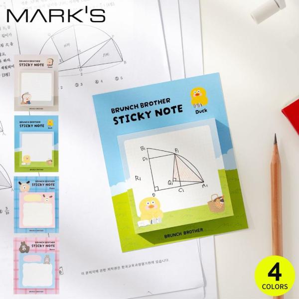 ブランチブラザー 付せん ロマネ ROMANE 韓国雑貨 Brunch Brother 付箋 メモ ...