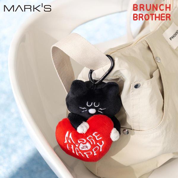 ブランチブラザー キーホルダー モグリィ・ブラック キーリング バッグチャーム 猫 ネコ カラビナ付...