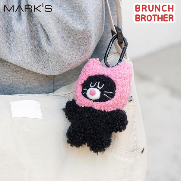 ブランチブラザー 限定展開 キーホルダー モグリィ・ブラック キーリング バッグチャーム カラビナ付...