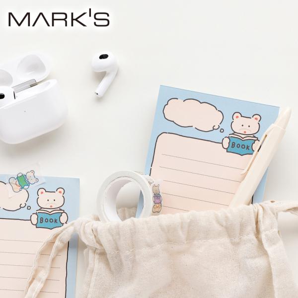 メモパッド スローベア メモ ベア くま 韓国雑貨 ROMANE Brunch Brother ブラ...