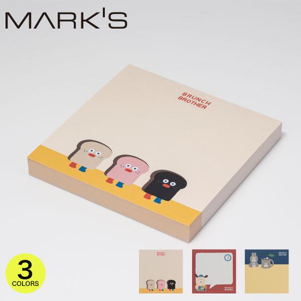 メモパッド メモ パン イヌ ウサギ ロマネ 韓国雑貨 ROMANE Brunch Brother ...