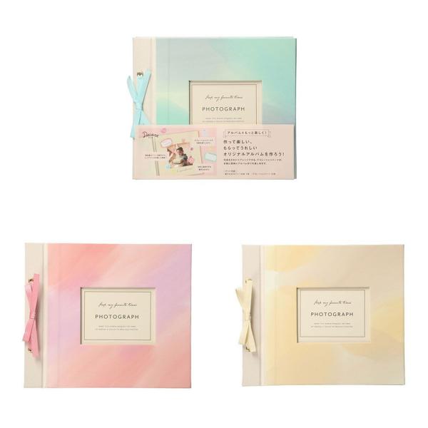 アルバム フリー台紙アルバム デコラ 水彩 手作り フォトアルバム 写真 ギフト プレゼント かわい...