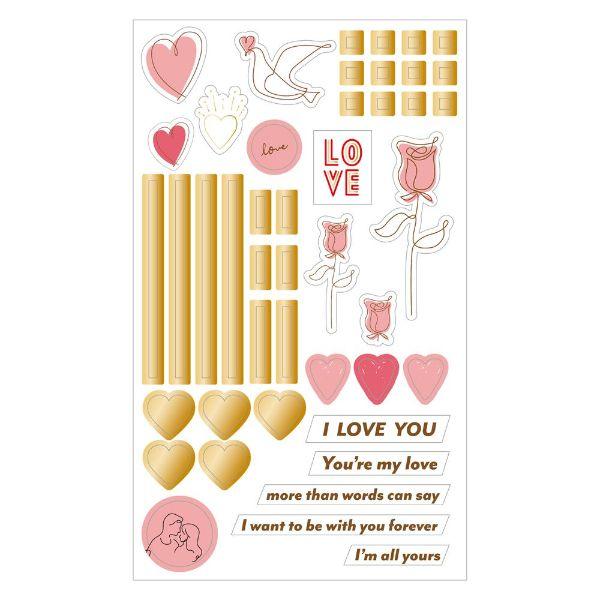 デコレーションステッカー・タイトル ラブ 手作り スクラップ コラージュ シール ウェディング バー...