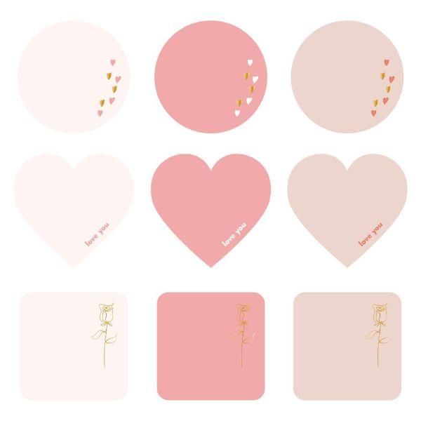 寄せ書き用ステッカー ラブ 手作り スクラップ デコラップ コラージュ 卒業 ウェディング バースデ...