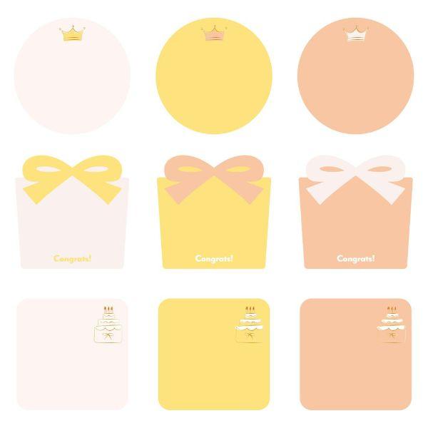 寄せ書き用ステッカー バースデー スクラップ デコラップ コラージュ 卒業 ウェディング バースデー...