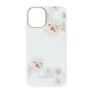 ポールアンドジョー iPhone12 5.4inc 対応 スマホカバー 背面ケース ポール&amp;ジョー PAUL&amp;JOE クリザンテーム・ホワイト マークス