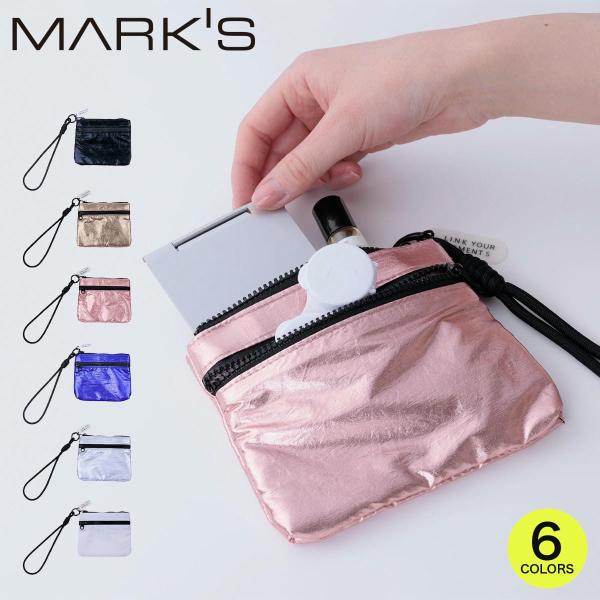 ハンドストラップ コレクション マークス ミニポーチ ポーチ メタリック 軽量 小物入れ メンズ レ...