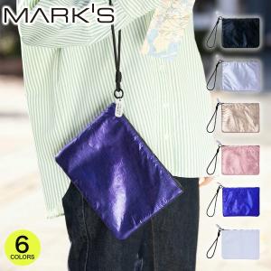 ハンドストラップ コレクション マークス フラットポーチ サコッシュ メタリック 軽量 小物入れ ポーチ メンズ レディース 無地 シンプル