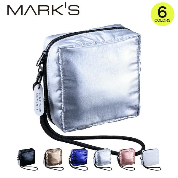 ハンドストラップ コレクション マークス スクエアポーチ バニティ ポーチ 化粧品 コスメ 小物入れ...