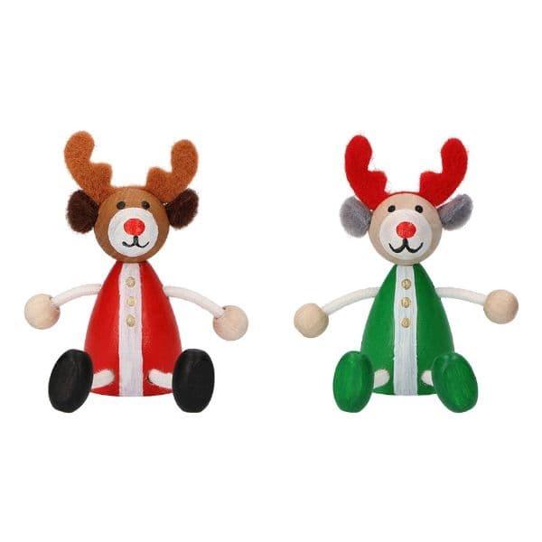 置物 木の人形 木製 おもちゃ オブジェ ハラチキ トナカイ クリスマス かわいい マークス オリジ...