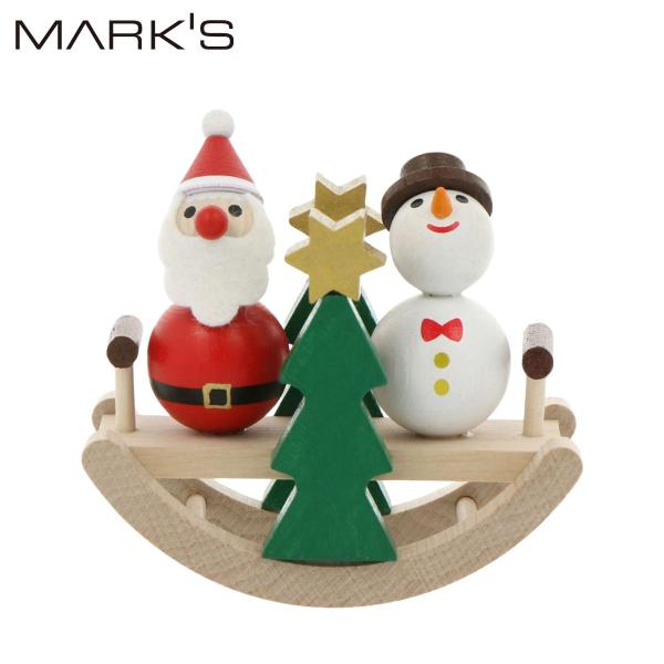 手のひら人形・シーソー サンタ 雪だるま トナカイ レスニー 人形 木 動物 チェコ 飾り インテリ...