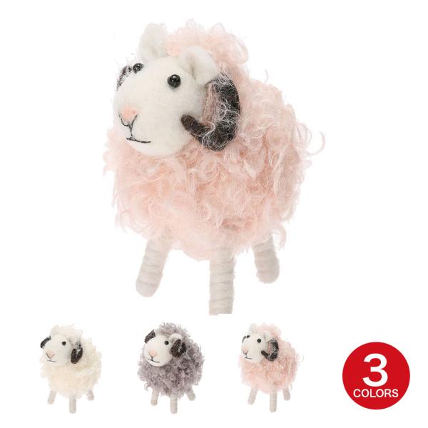 【30％OFF・旧モデル】モコモコアニマル・ふわふわヒツジ クリスマス 飾り 雑貨 インテリアアイボ...