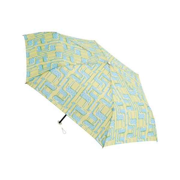 estaa 折傘 耐風 コンパクト＆ワイド ミニ ジラフ 日傘 動物柄 軽量 晴雨兼用 丈夫 折り畳...