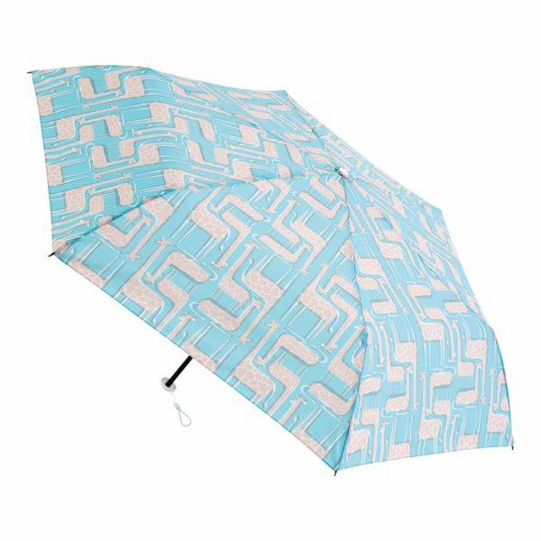 estaa 折傘 耐風 コンパクト＆ワイド ミニ ジラフ 日傘 動物柄 軽量 晴雨兼用 丈夫 折り畳...