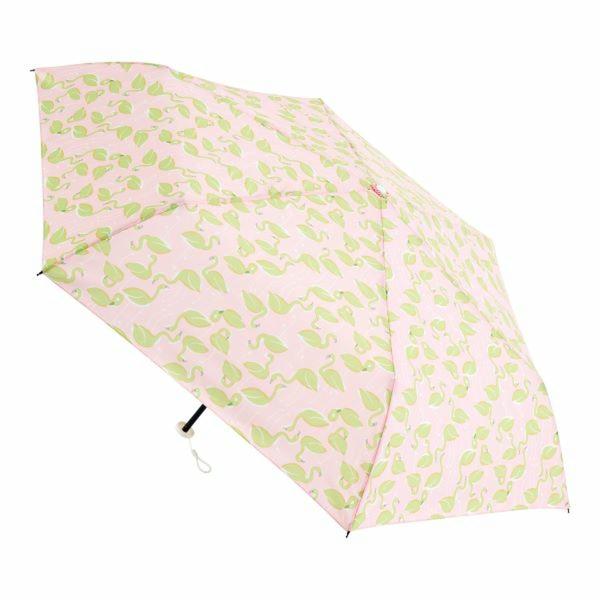 estaa 折傘 耐風 コンパクト＆ワイド ミニ フラミンゴ 日傘 ファッション レディース UVカ...