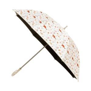ポール ＆ ジョーアクセソワ 遮光長傘 ＜ティーパーティー・ベージュ＞傘袋 レイングッズ 日傘 雨傘 ねこ ネコ 猫